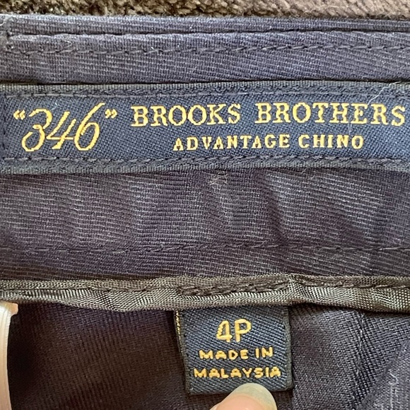 Brooks Brothers Navy Blue Straight Leg Pants Trousers 100% Cotton Professional - Picture 9 of 14